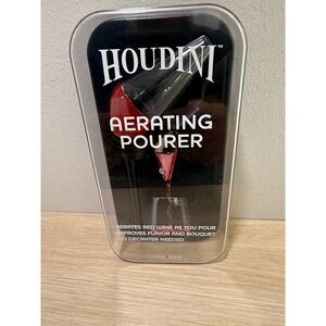 Houdini Aerating Pourer Wine Red Metrokane No Decanter Needed